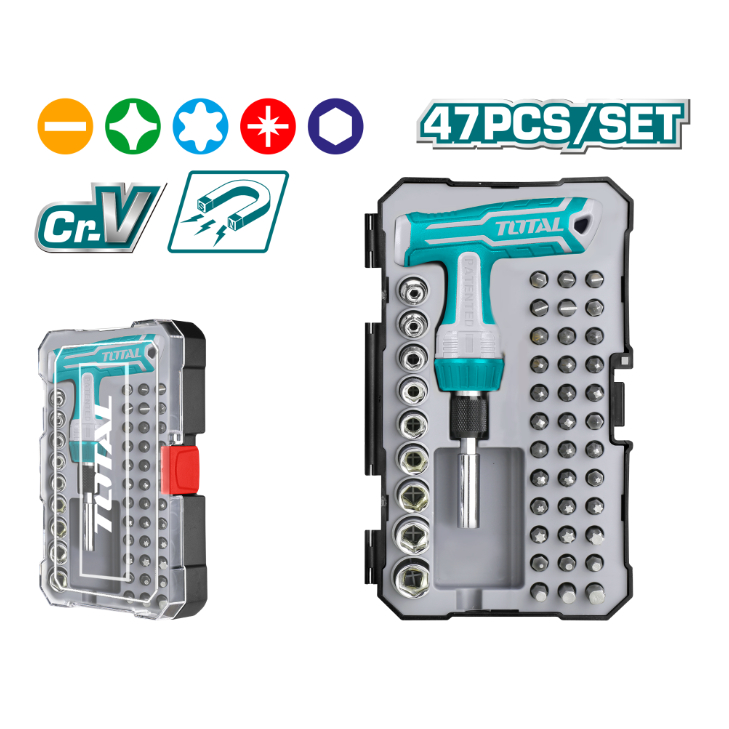 47 Piece T-Handle Wrench & Screwdriver set