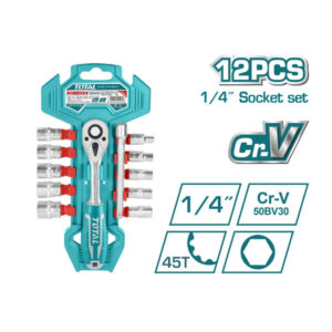 12 Pcs 1/4 Socket Set